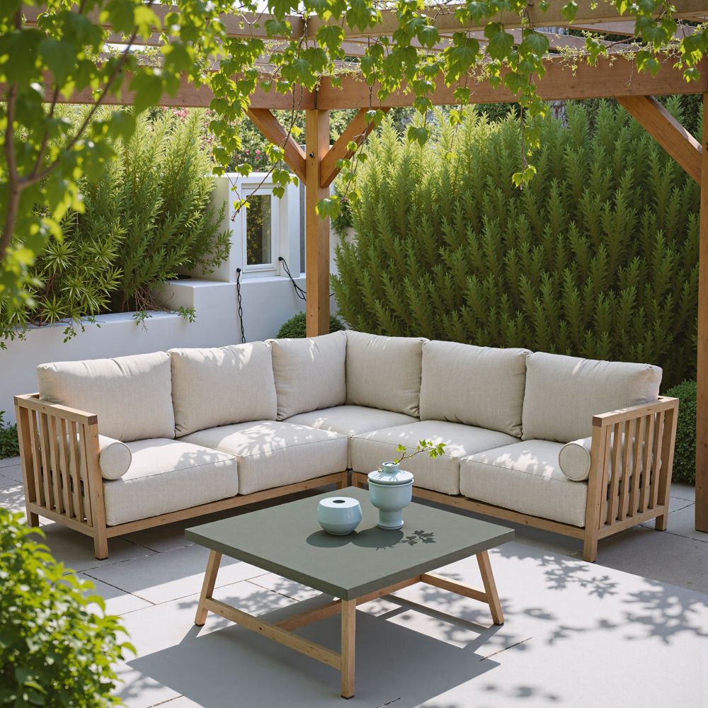 Teras Olefin Fabric Outdoor Sectional Sofa LOOMLAN