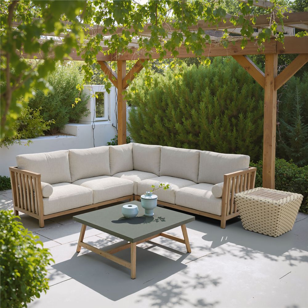 Teras Olefin Fabric Outdoor Sectional Sofa LOOMLAN
