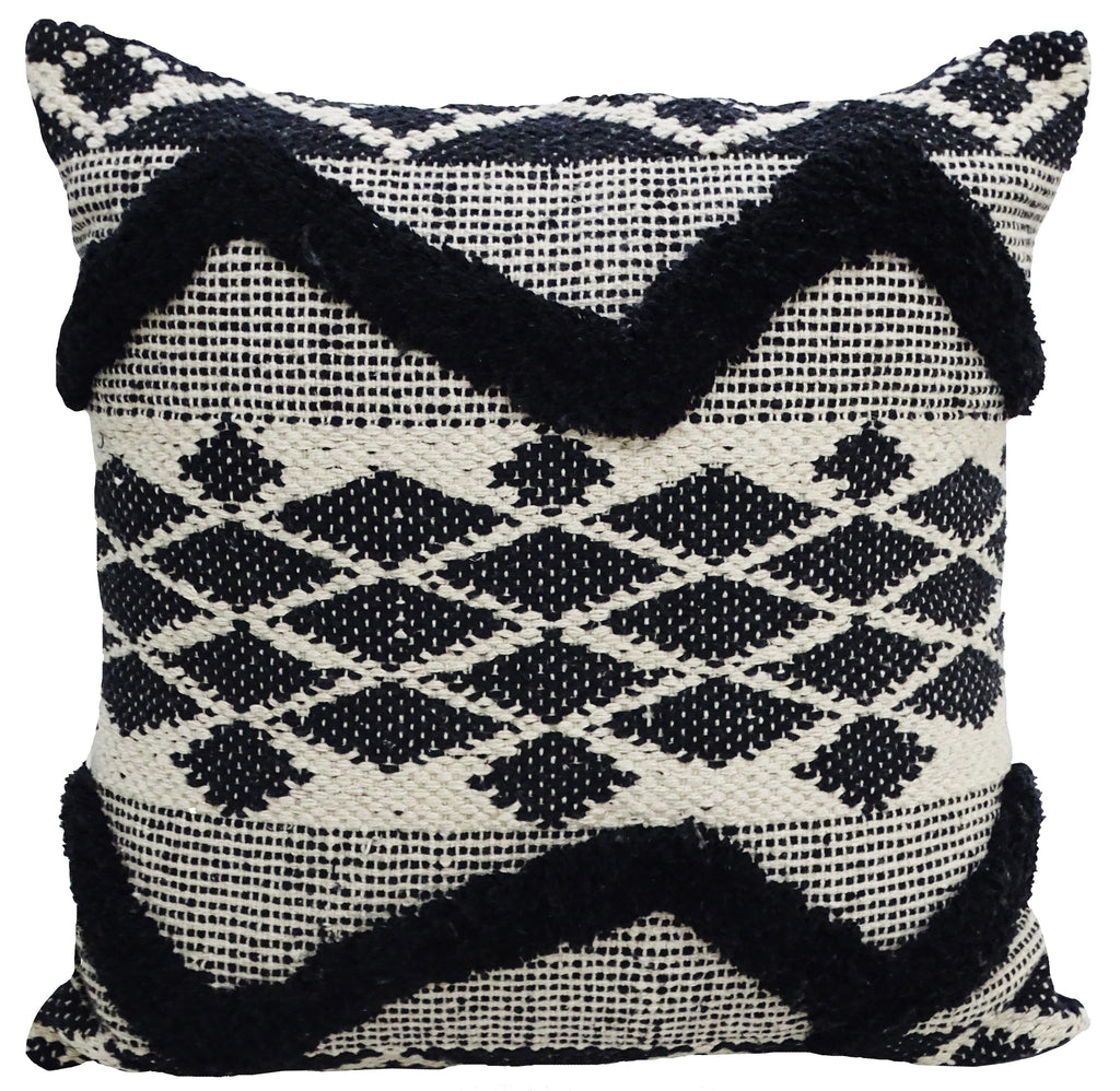 Decorative Tufted Chevron Pillow 20"x20" for Couch Vibhsa