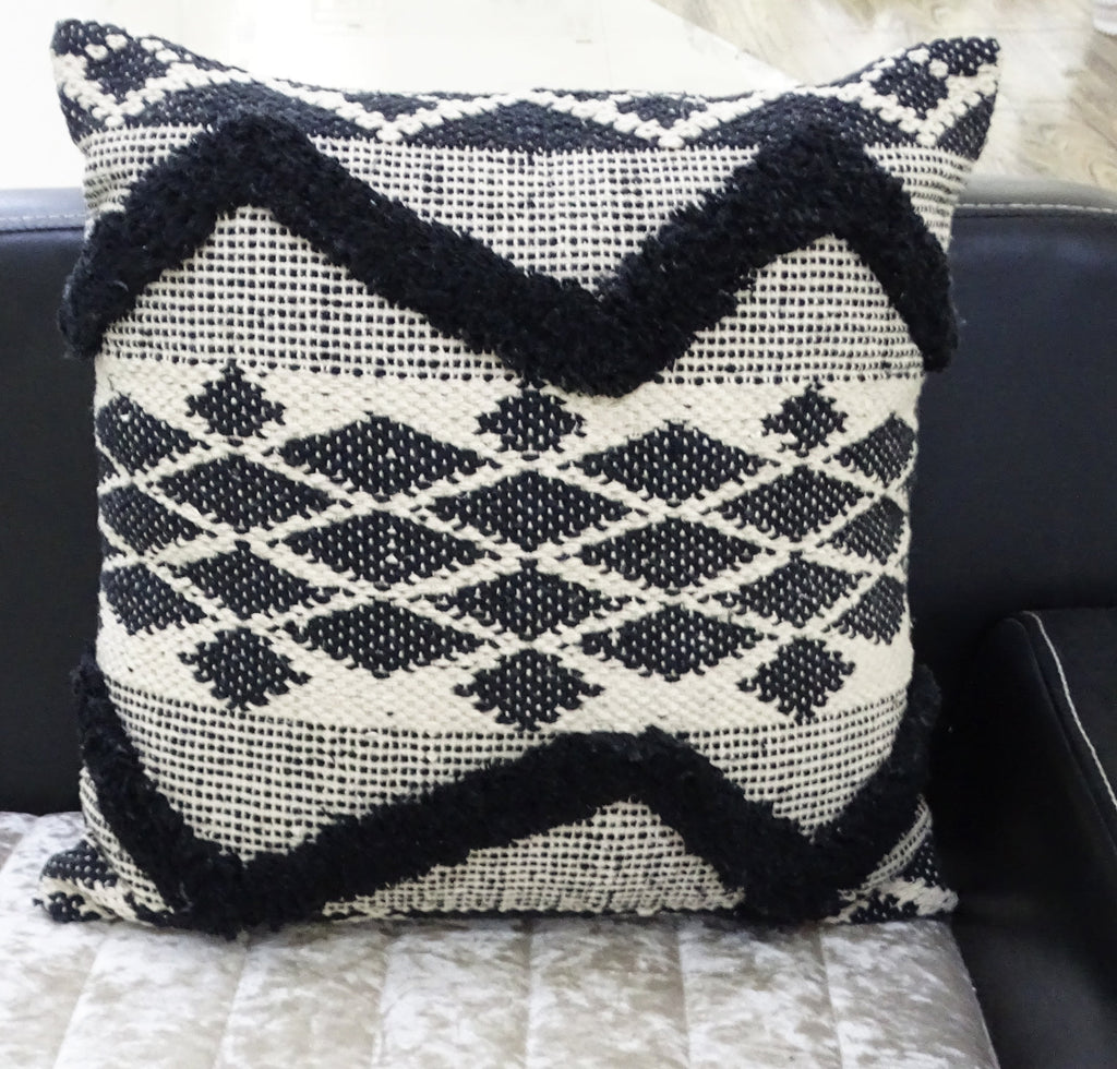 Decorative Tufted Chevron Pillow 20"x20" for Couch Vibhsa