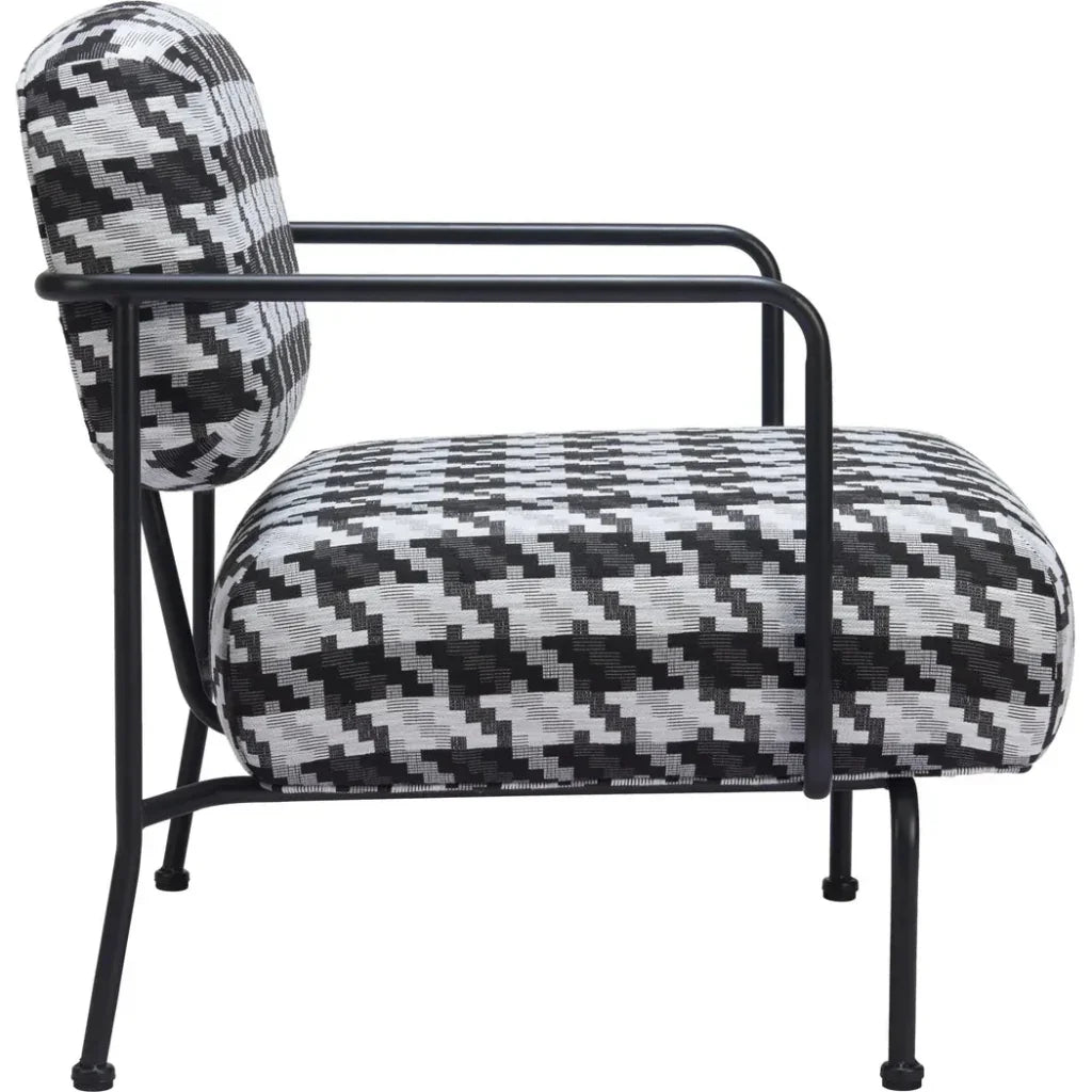 Ulet Black Steel Accent Arm Chair