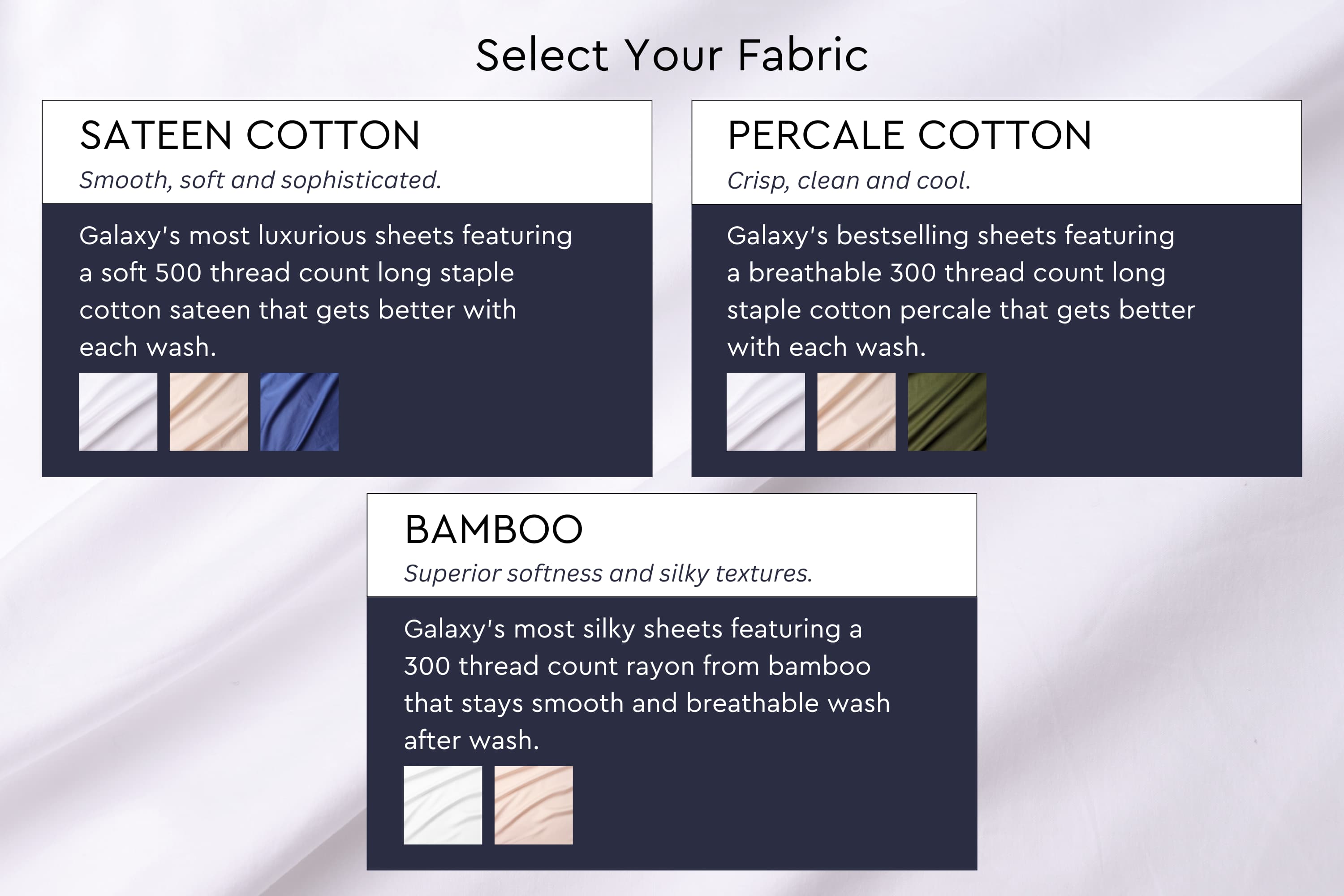 Crisp Percale Cotton Bed Sheets Galaxy Home