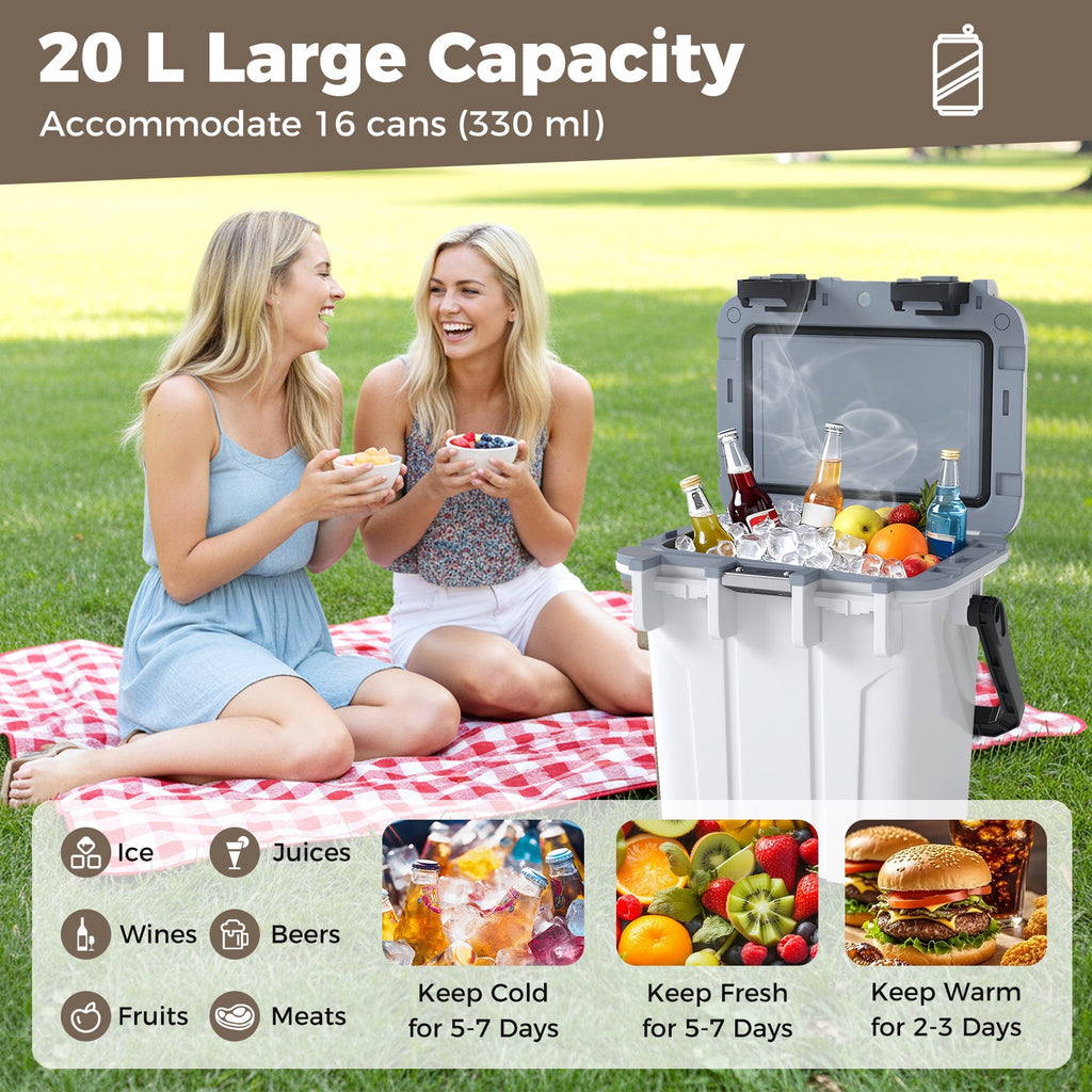 Ultra-Light Injection Molded Cooler 21 QT Hard Ice Chest DirectDeals