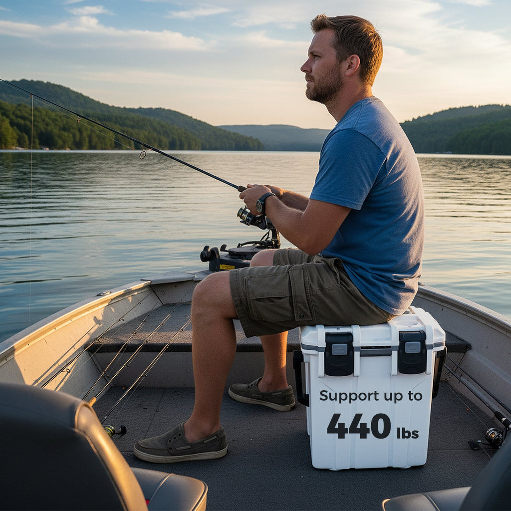 Ultra-Light Injection Molded Cooler 21 QT Hard Ice Chest DirectDeals