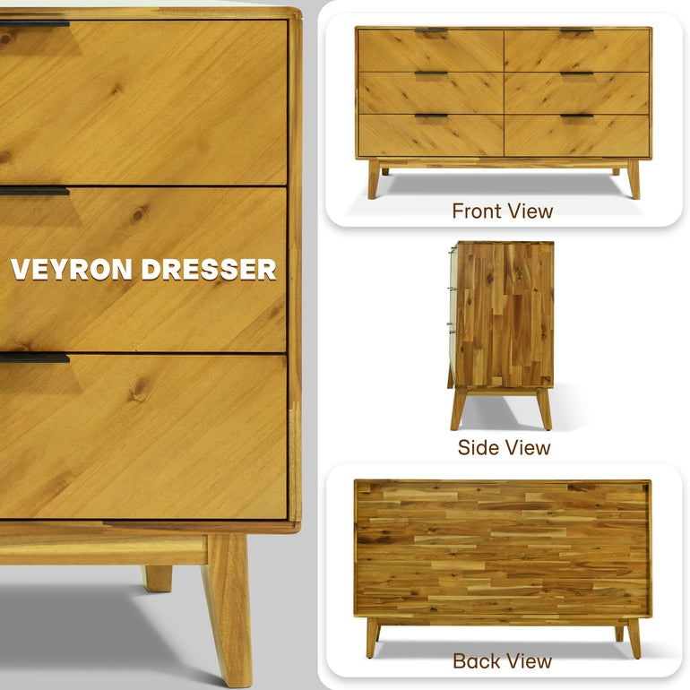 Veyron 6 Drawers Dresser Megsu