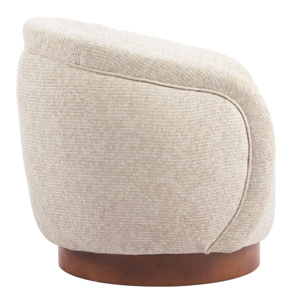 Vinta Textured Fabric Swivel Club Chair LOOMLAN