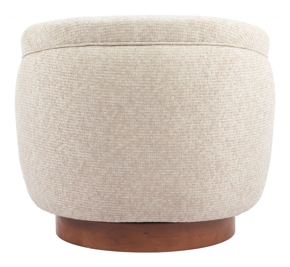 Vinta Textured Fabric Swivel Club Chair LOOMLAN
