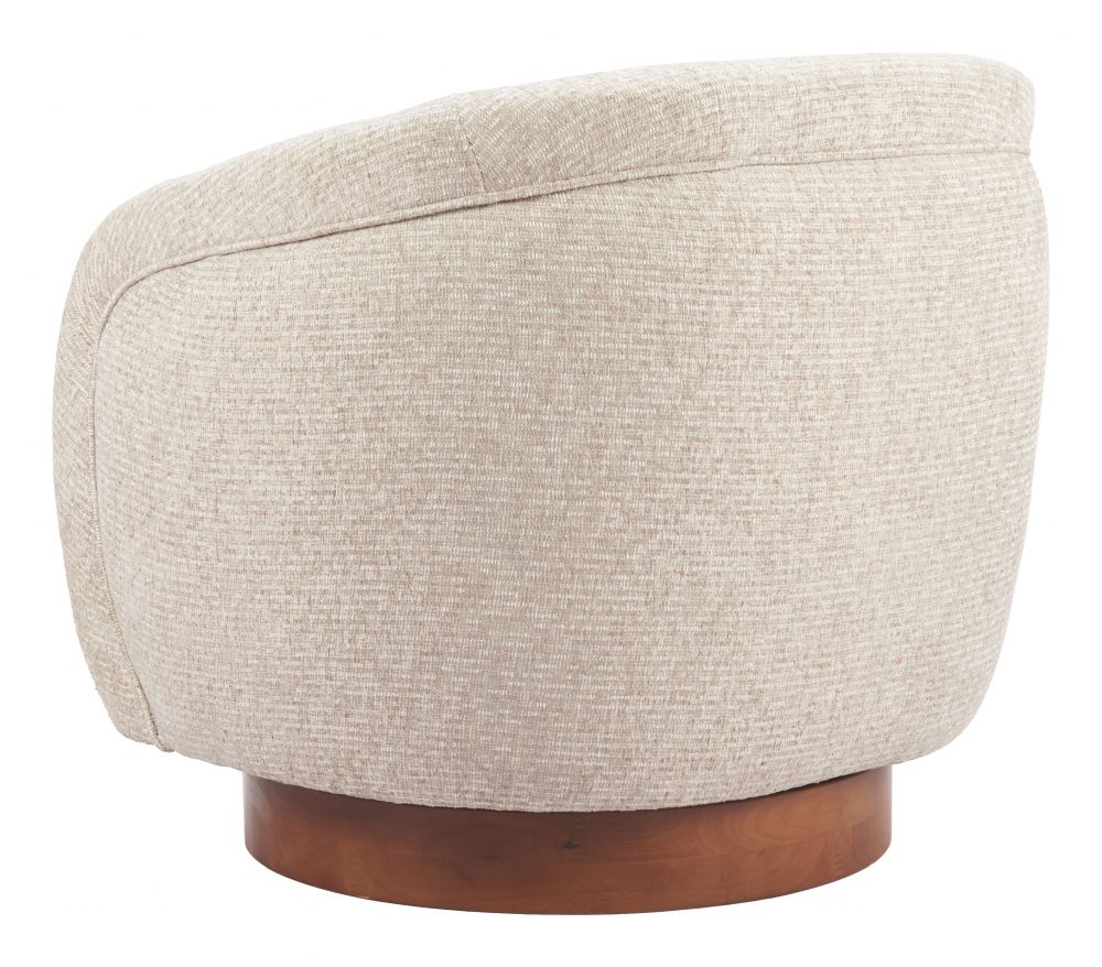 Vinta Textured Fabric Swivel Club Chair LOOMLAN