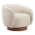 Vinta Textured Fabric Swivel Club Chair LOOMLAN