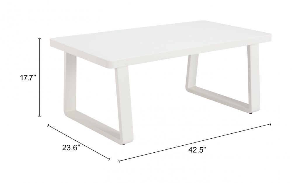 Welt Aluminum Outdoor Coffee Table LOOMLAN