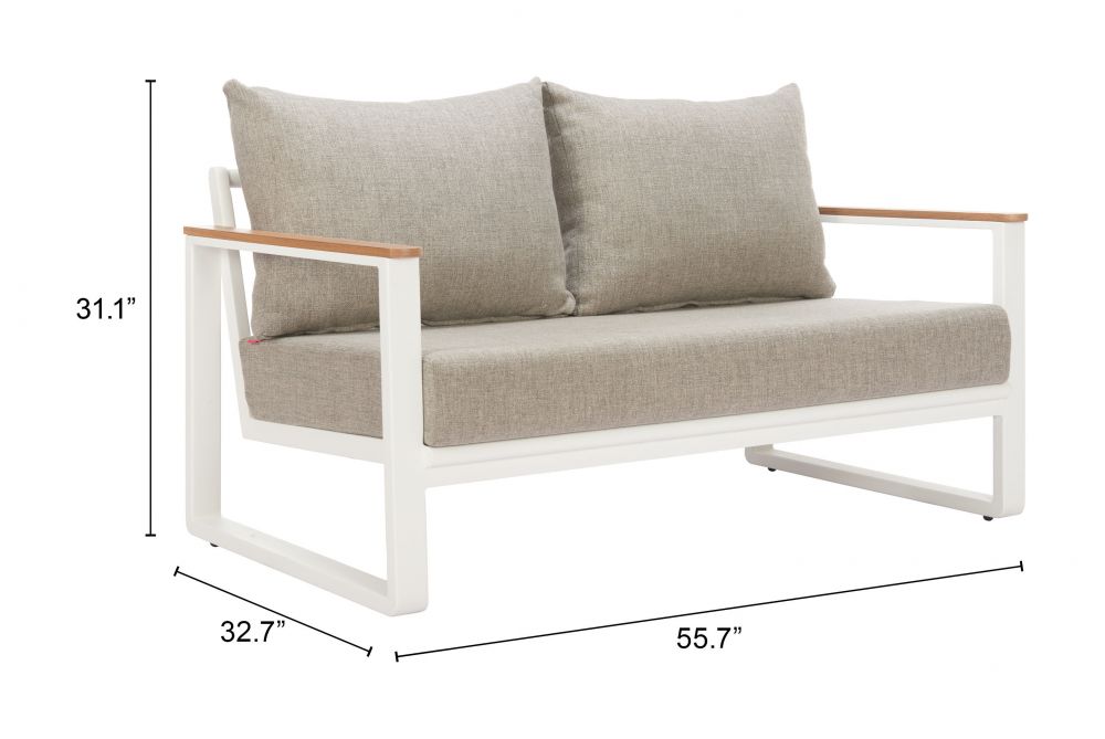 Welt Olefin Fabric Outdoor Sofa LOOMLAN