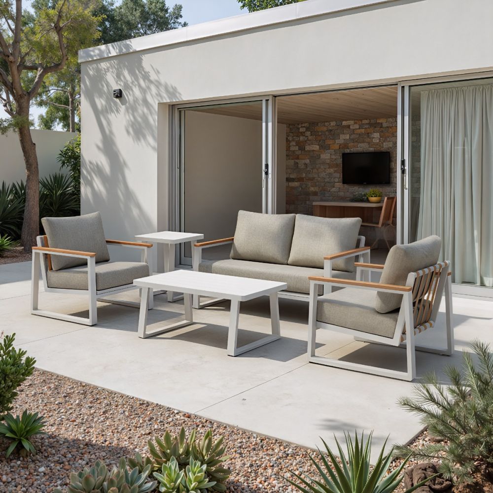 Welt Olefin Fabric Outdoor Sofa LOOMLAN