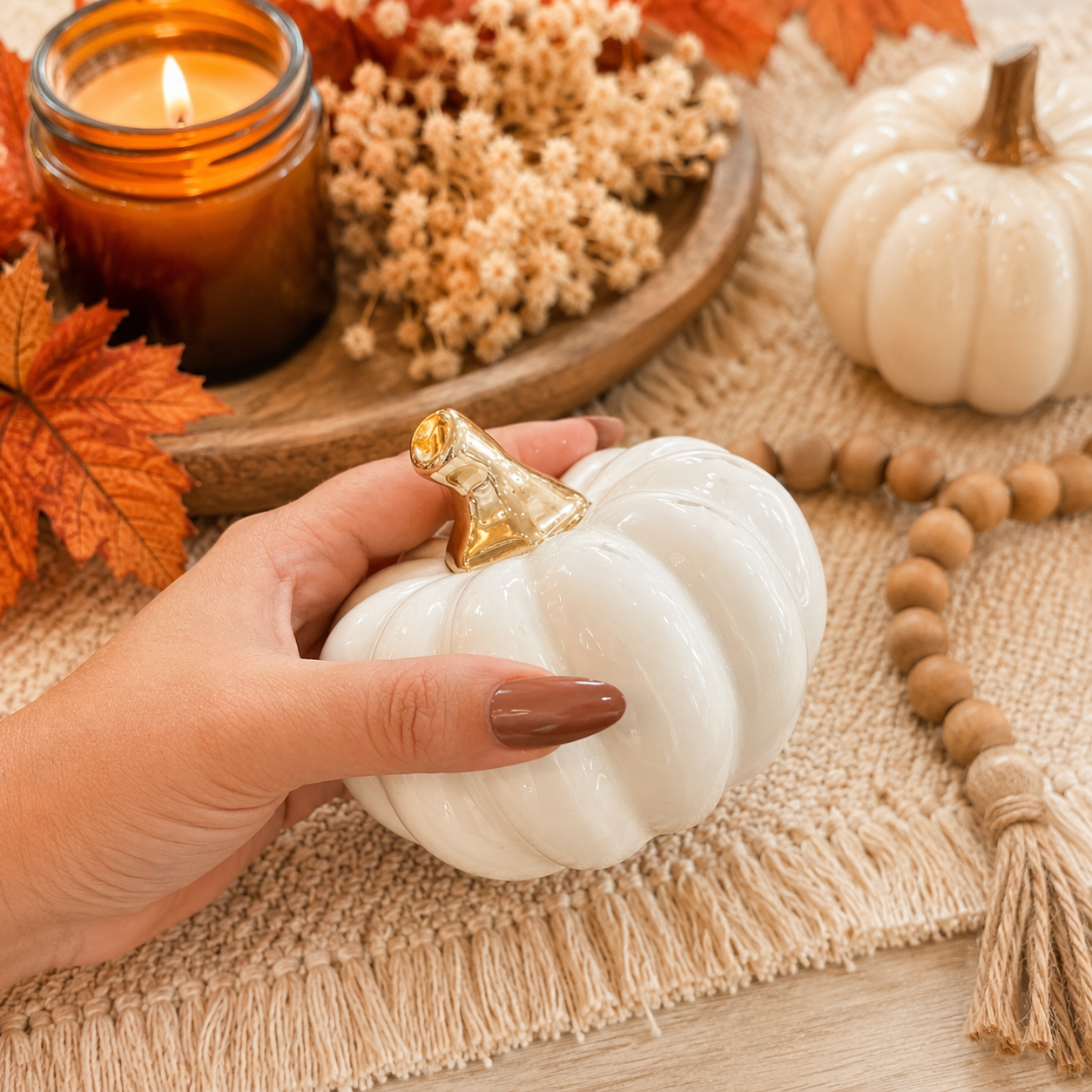 White Luxe Pumpkin Gia Roma