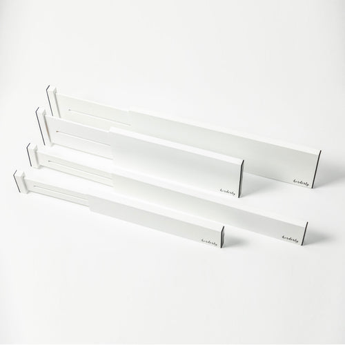 Bamboo Expandable Drawer Dividers – White Horderly