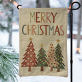 White Merry Christmas Trees Garden Flag Cotton and Crate