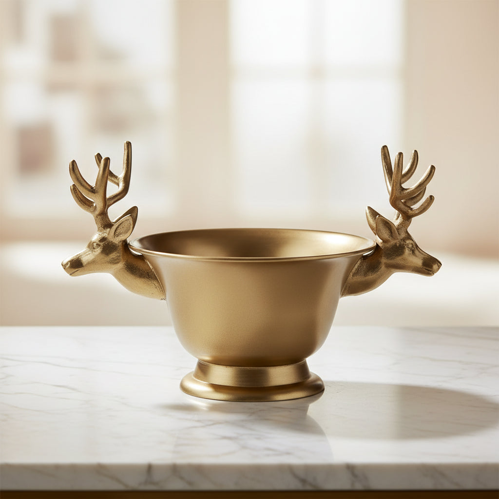 Double Deer Head Bowl Thenestedfig