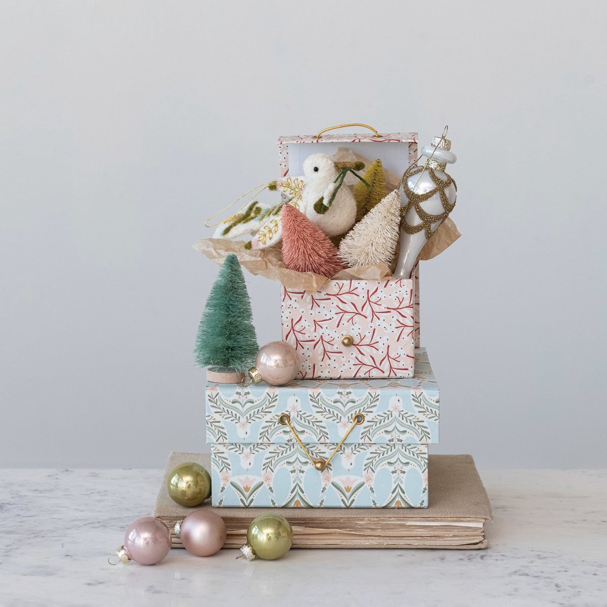 Berry & Dove Printed Gift Boxes Rust & Cinder