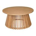 Zahara Natural Wooden Round Coffee Table LOOMLAN