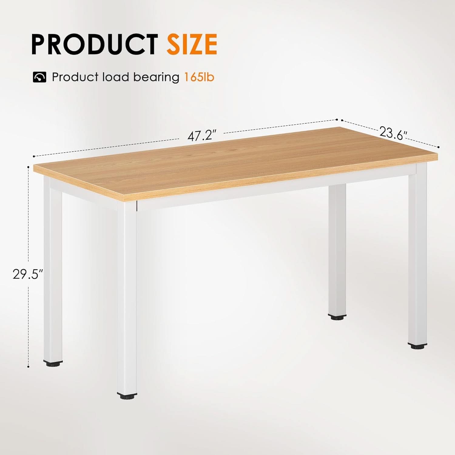 120cm Teak Wood White High Gloss Finish Desk Stability ShipItFurniture
