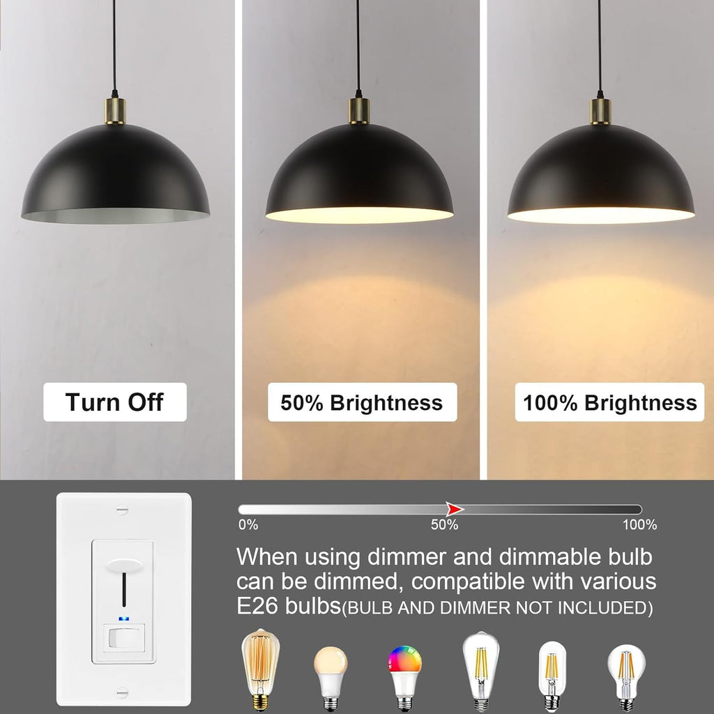 Dome Metal Pendant Light Farmhouse Decor