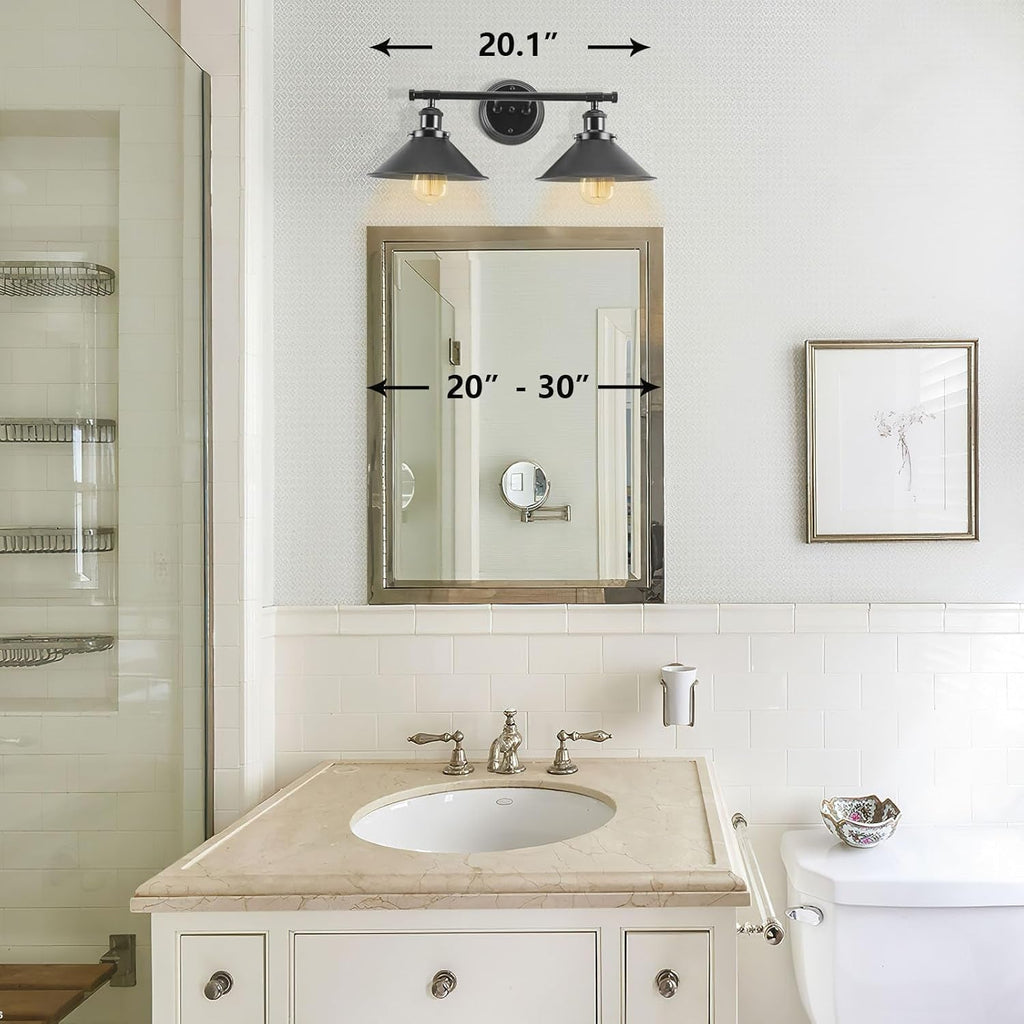2-3 Matte Black Wall Sconce Farmhouse Decor