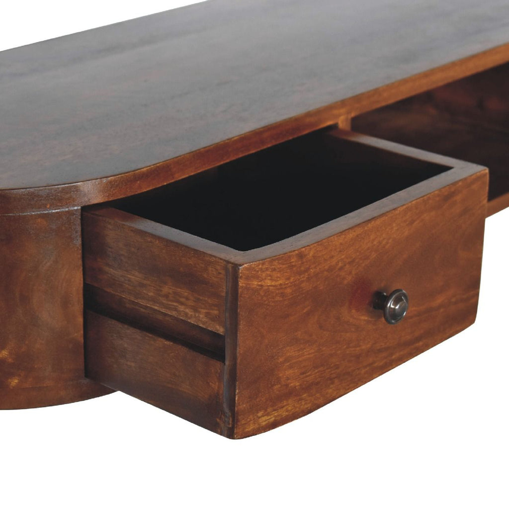 Lunar - 2 Drawer Floating Console - Chestnut Unique Piece Furniture