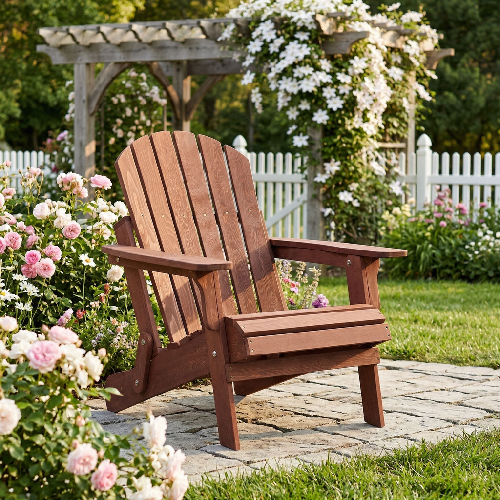 Oversize Outdoor Folding Adirondack Chair, Patio Chair For Garden Unique Piece Furniture