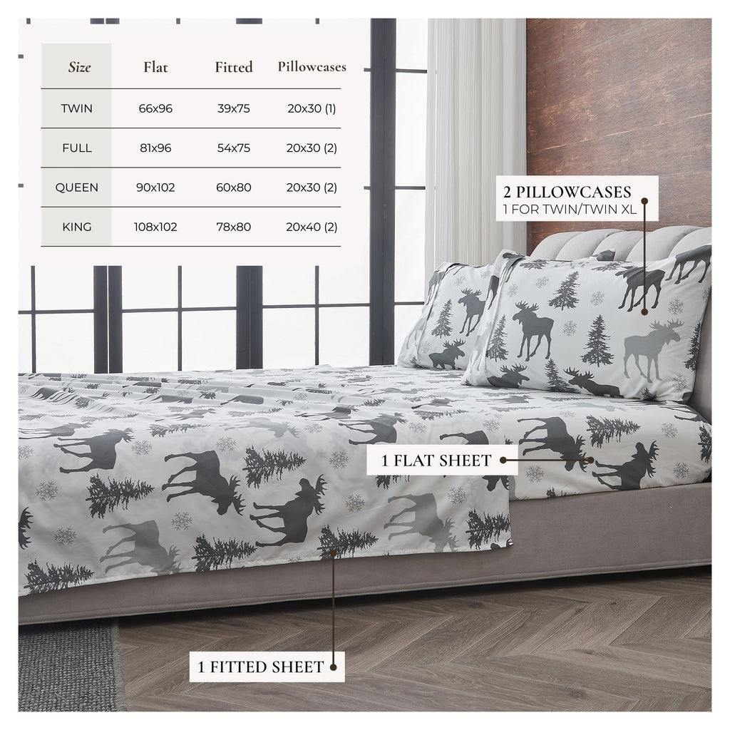 Lodge Printed Sheet Set - Mountain Ridge Collection Great Bay Home