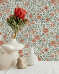 Annabelle Wallpaper in Clay Garden