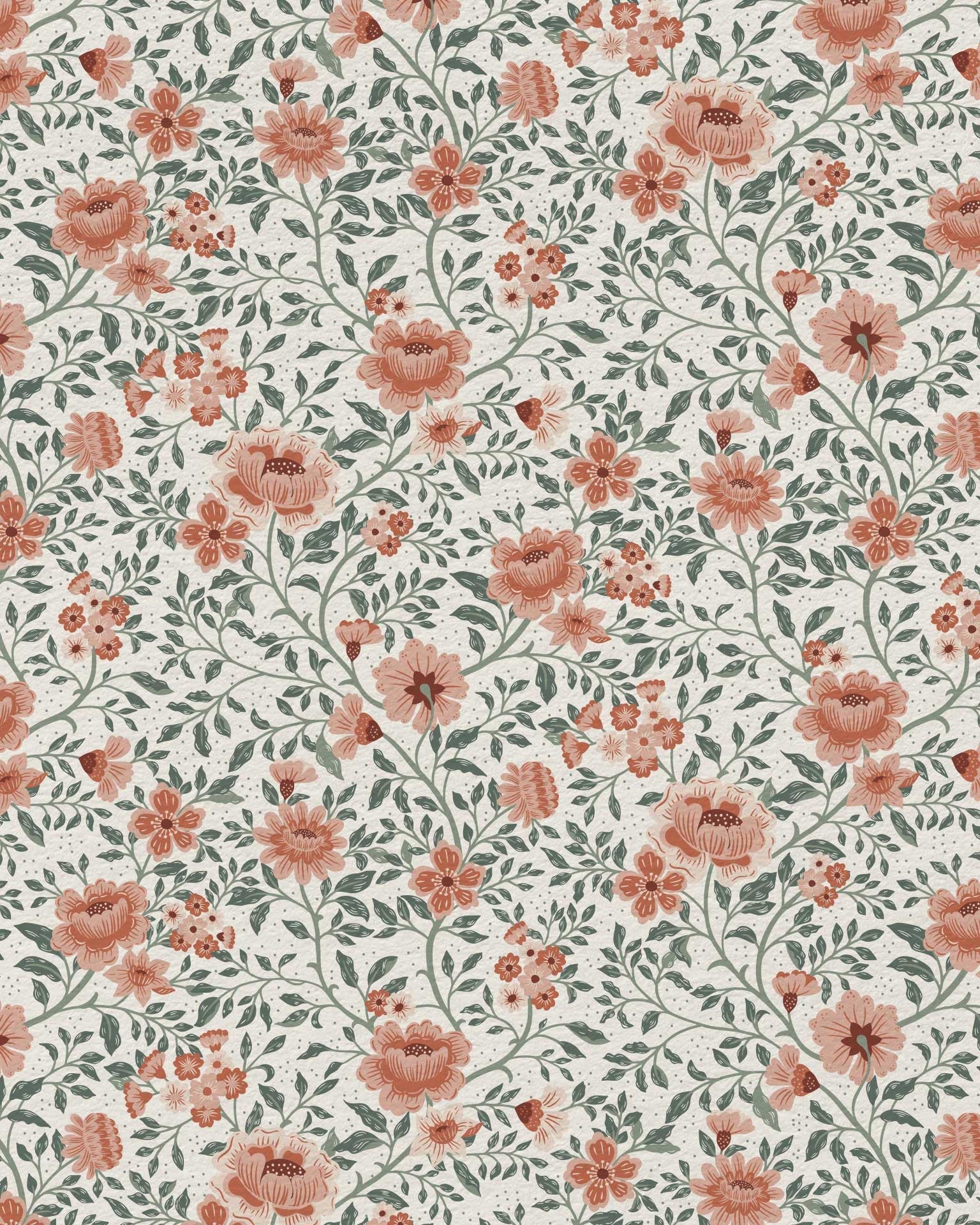Annabelle Wallpaper in Clay Garden