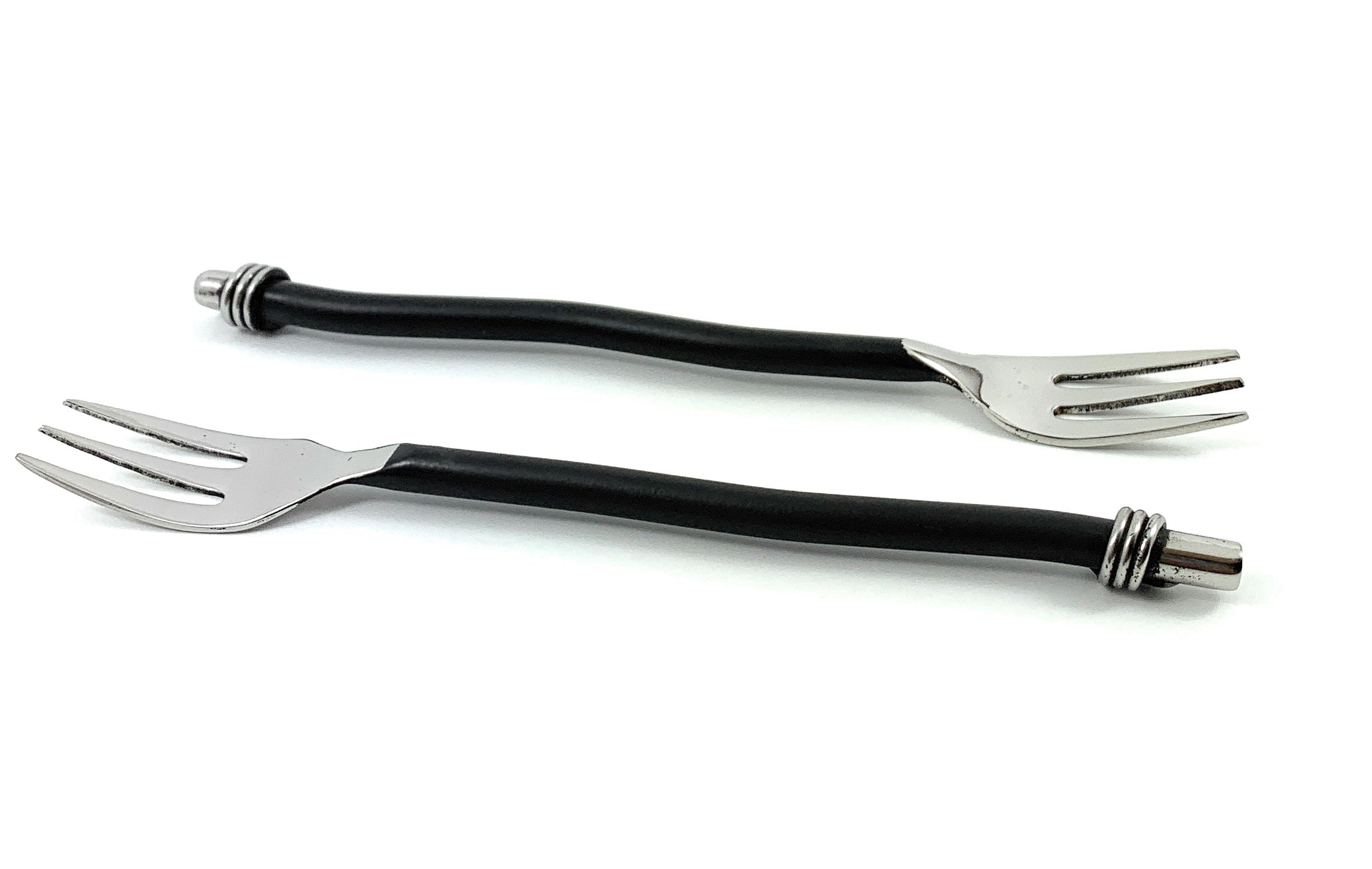 Cocktail Forks Set of 6 (Black Twisted Handle) Vibhsa
