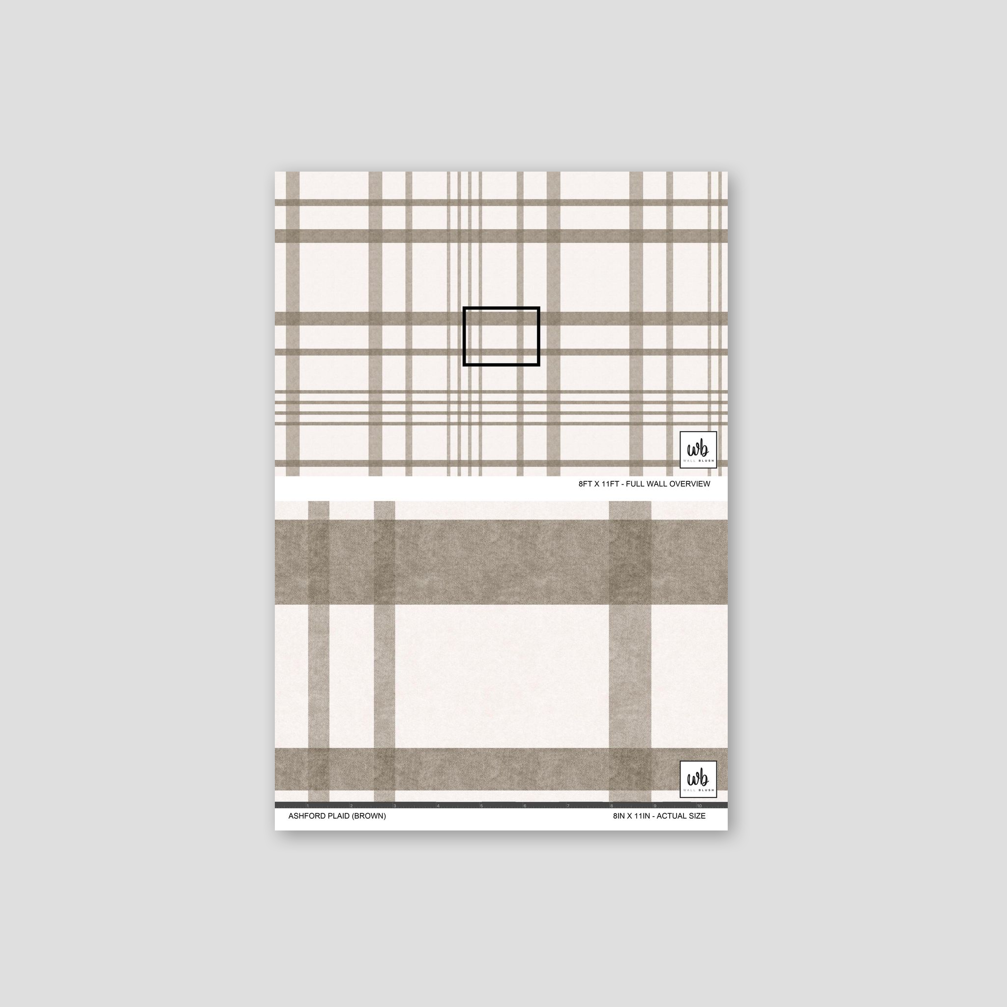 Ashford Plaid (Brown) Wallpaper WALL BLUSH