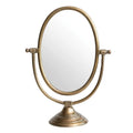 Austine Framed Mirror on Stand – Antique Brass Finish White Cliff Studio