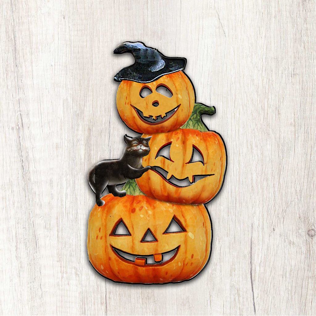 Scary Stacking Pumpkins Halloween Door Decor by G. DeBrekht - Thanksgiving Halloween Decor - 8158415H G.DeBrekht