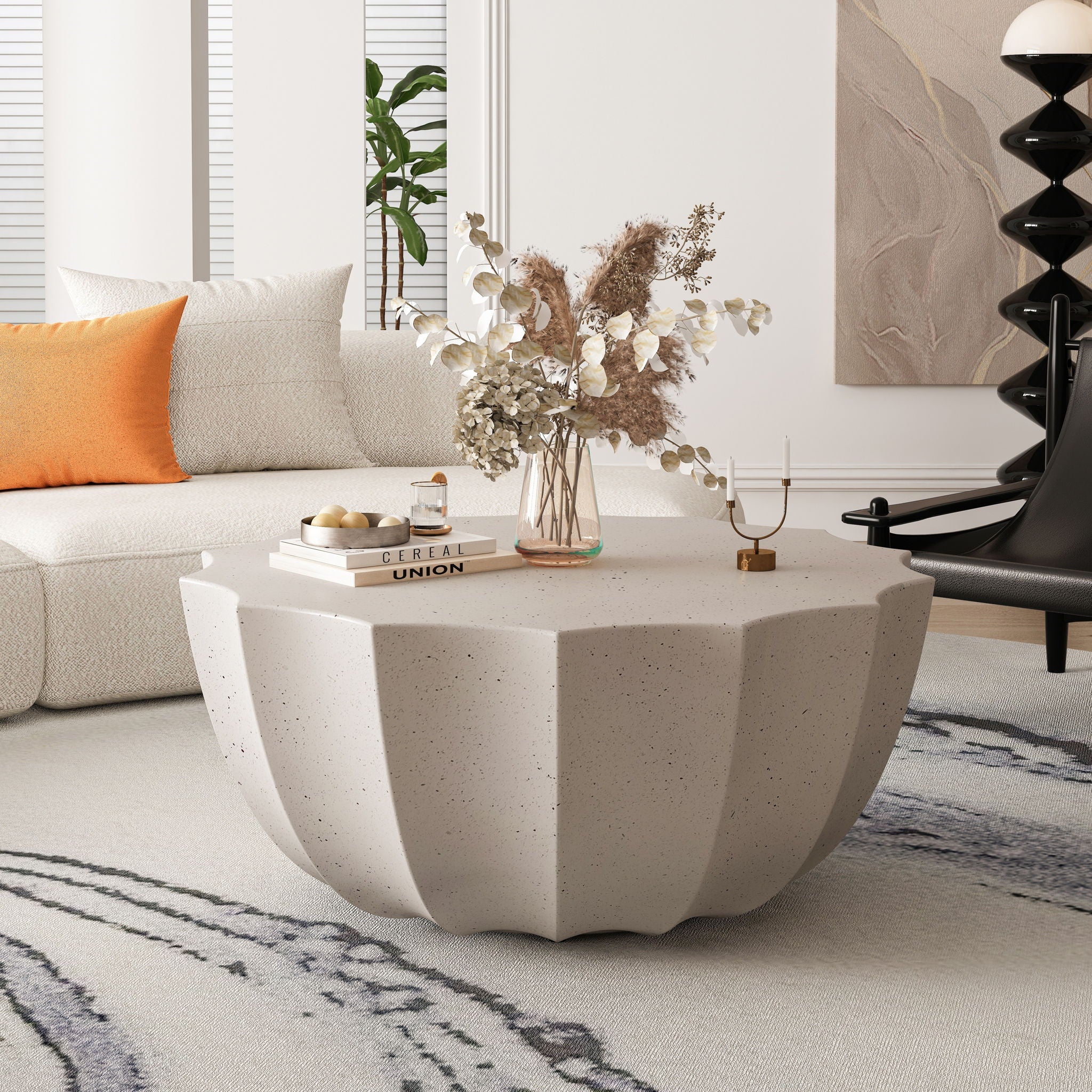 Modern Round Coffee Table For Indoor / Outdoor Unique Piece Furniture