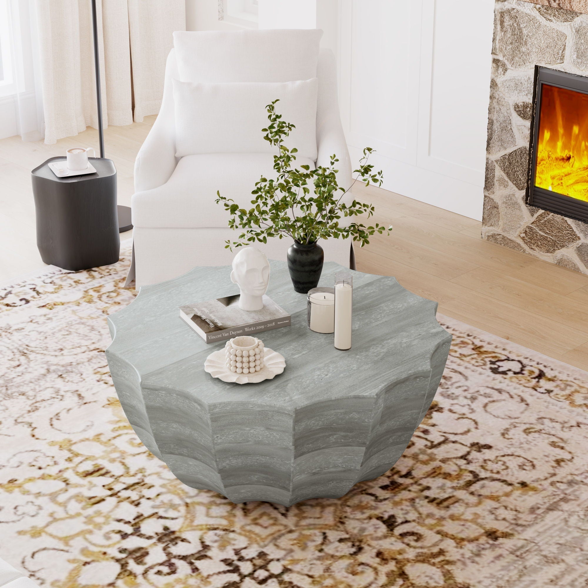 Modern Round Coffee Table For Indoor / Outdoor Unique Piece Furniture