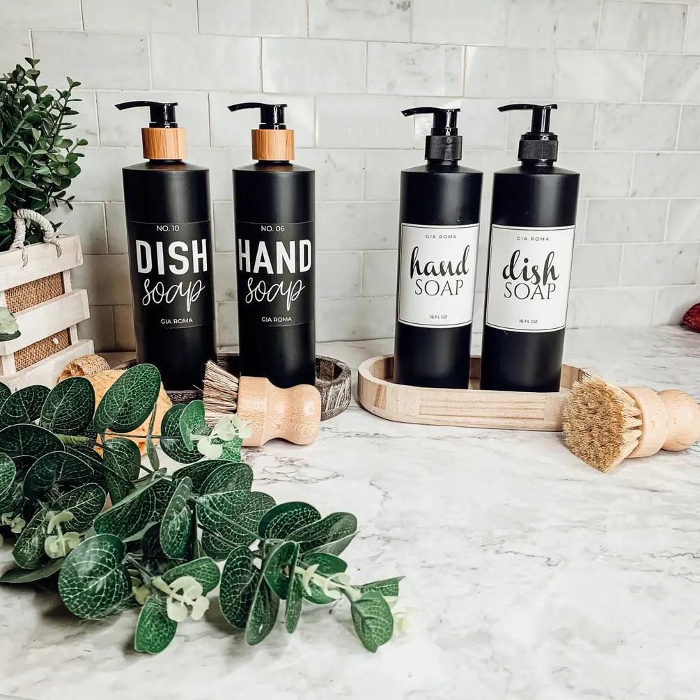 16oz Plastic Black Bottles Gia Roma