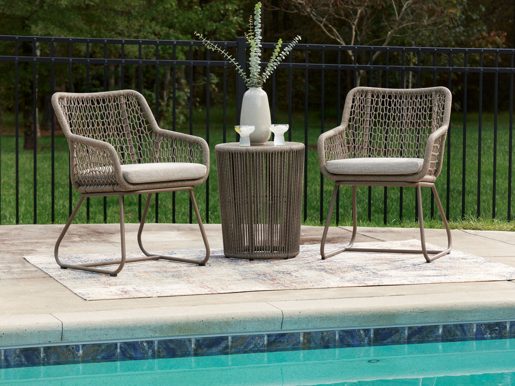 Majors Beach - Outdoor Table And 2 Chairs (Set of 3) - Beige Unique Piece Furniture