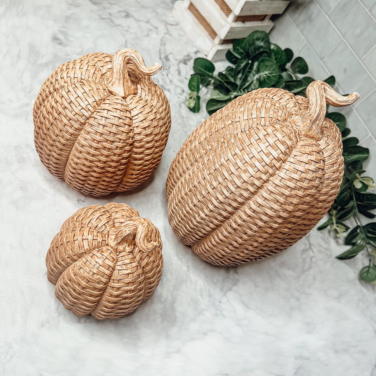 Basket Weave Pumpkins Gia Roma