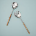 Bamboo and Hammered Silver Serving Set Tea + Linen