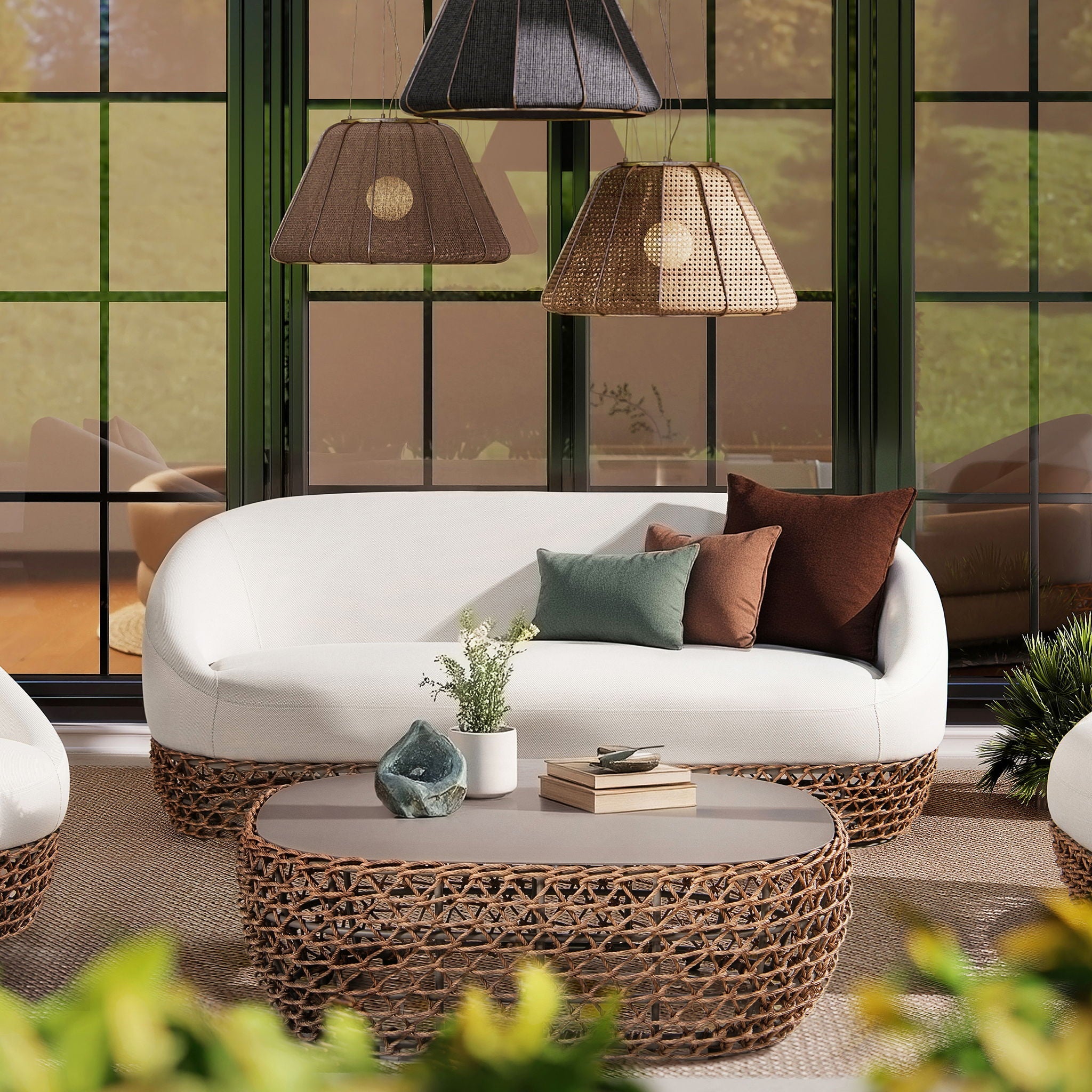 Willow - Upholstered Patio Deep Seating Sofa Unique Piece Furniture