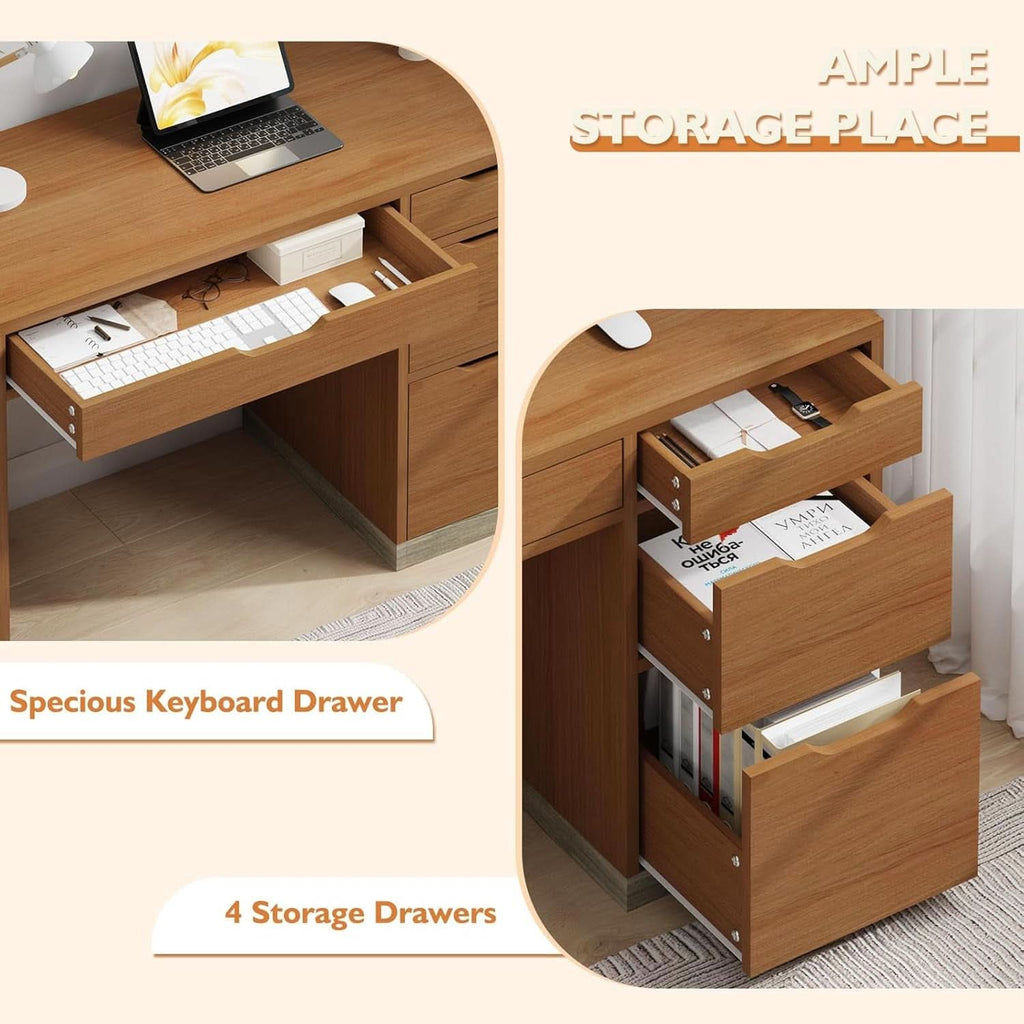 Espresso Forty Eight Inch Desk For Small Home Office ShipItFurniture