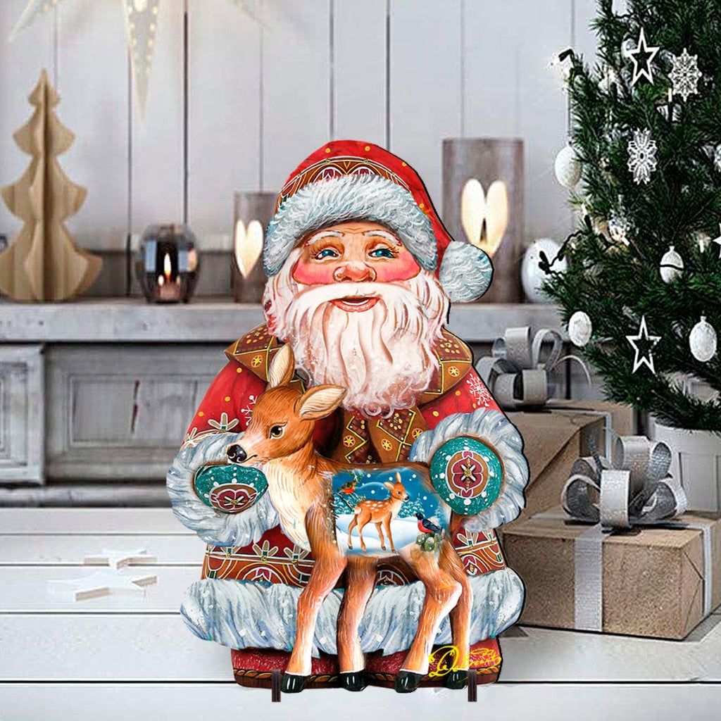 Deerest Friends Christmas Outdoor Yard Sign by G. DeBrekht - Christmas Santa Snowman Decor - 8118081F G.DeBrekht