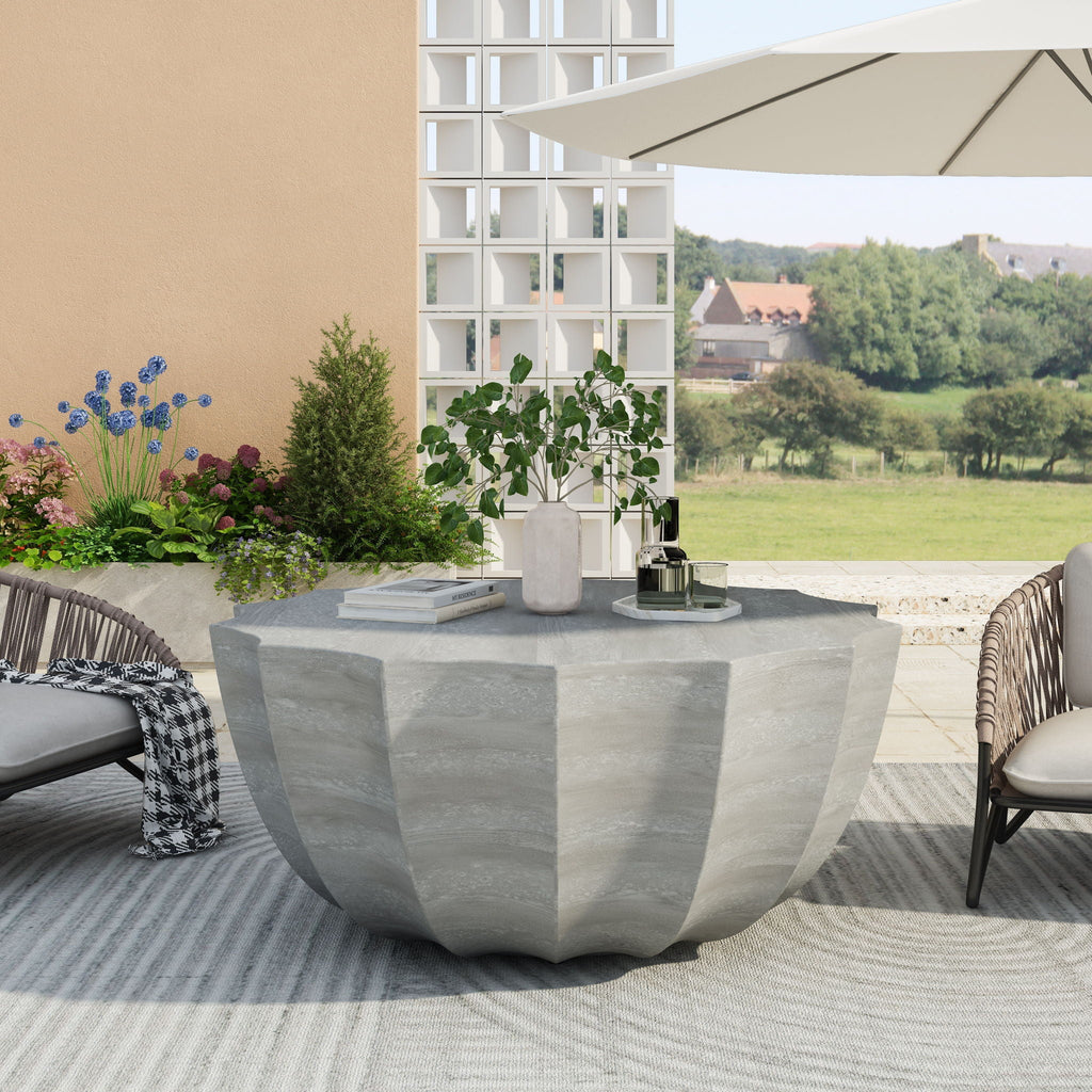 Modern Round Coffee Table For Indoor / Outdoor Unique Piece Furniture