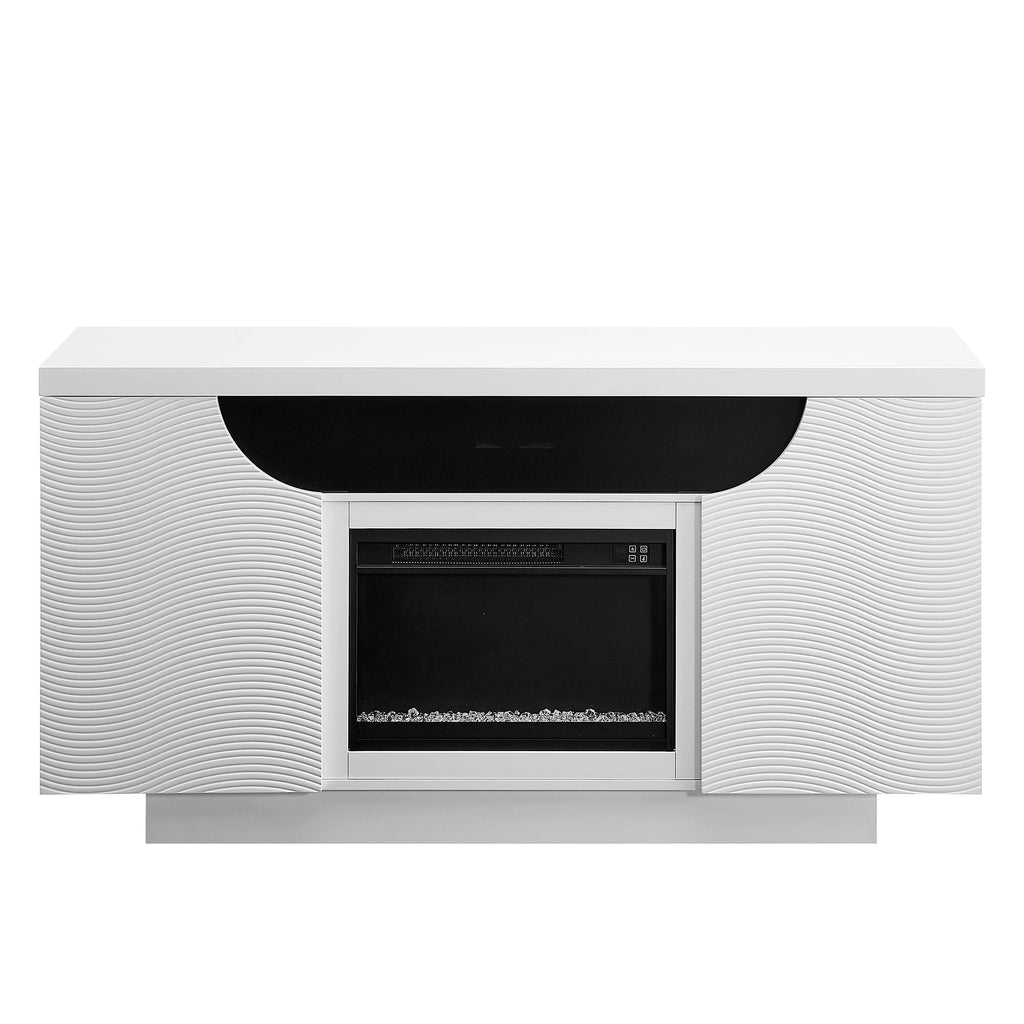 Alessia - Electric Fireplace With Multi Color LED And Flame Settings Unique Piece Furniture