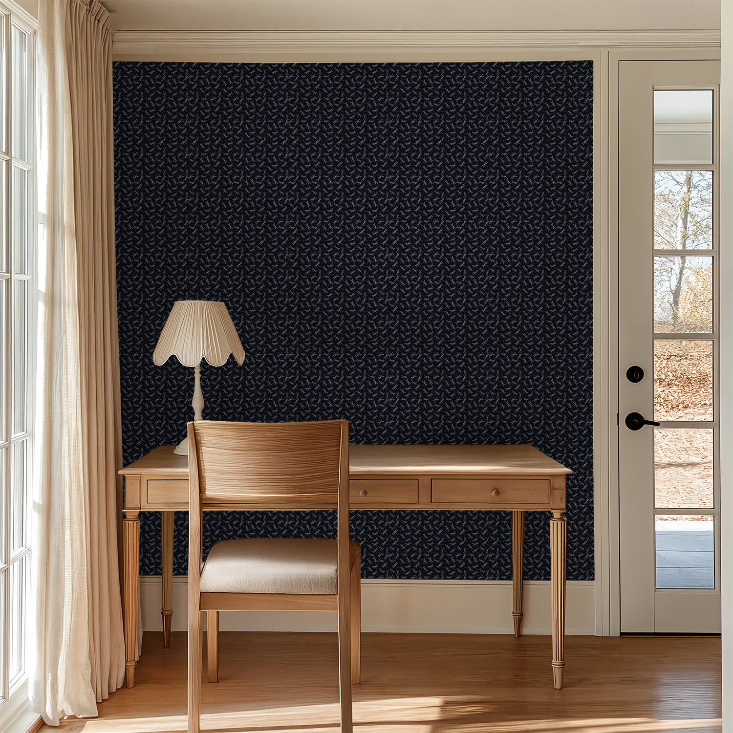 Dragonfly Daydream (Black) Wallpaper WALL BLUSH