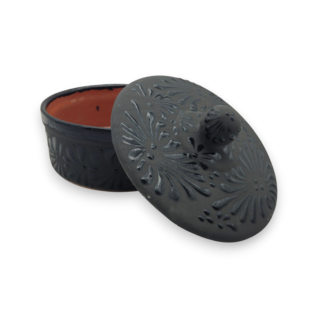 Black Talavera Tortilla Keeper | Handmade Ceramic Warmer The Talavera Hub