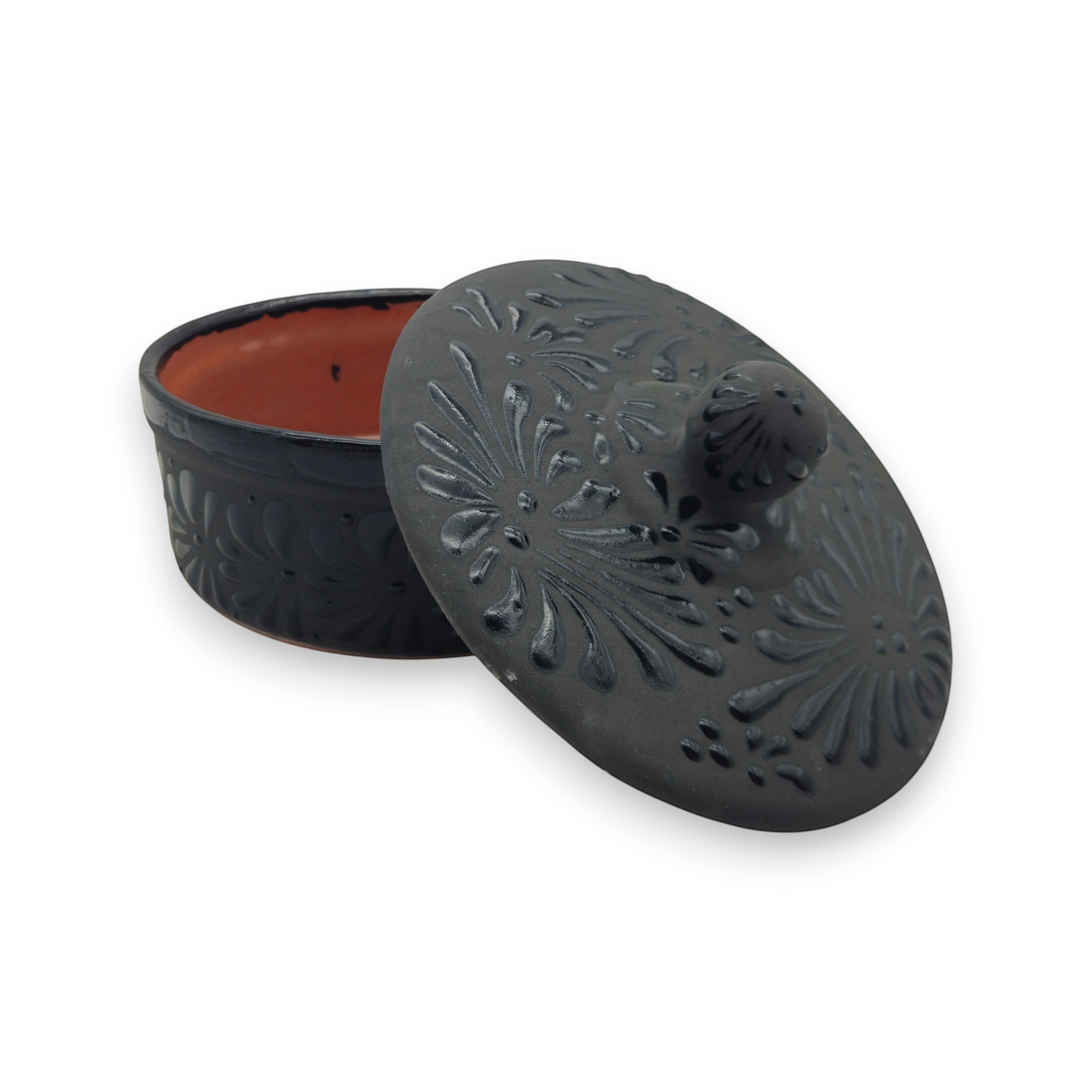 Black Talavera Tortilla Keeper | Handmade Ceramic Warmer The Talavera Hub