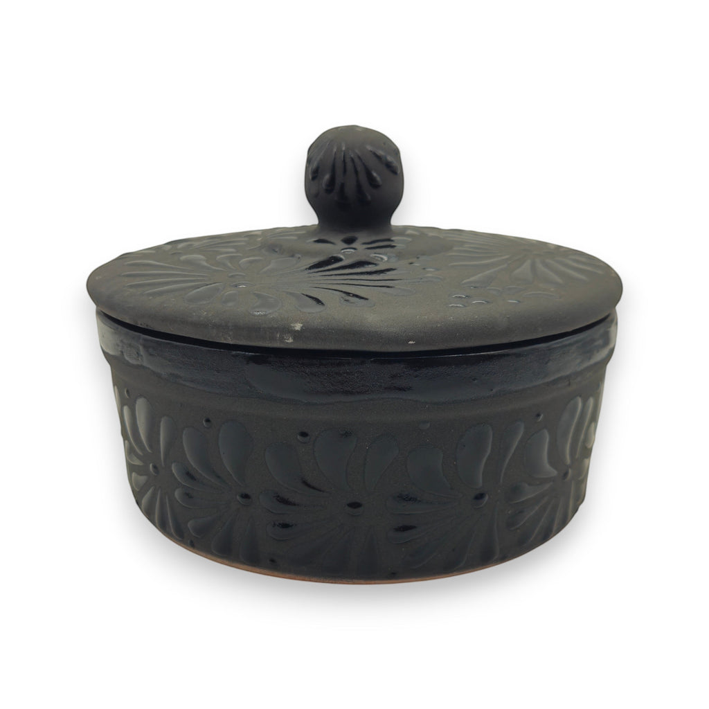 Black Talavera Tortilla Keeper | Handmade Ceramic Warmer The Talavera Hub