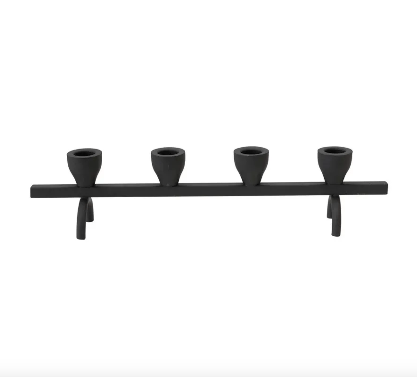 Black Textured Metal Taper Holder White Cliff Studio
